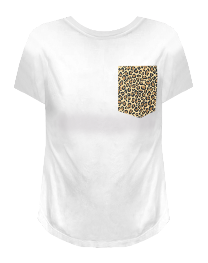 Camiseta Leopardo - Blanco