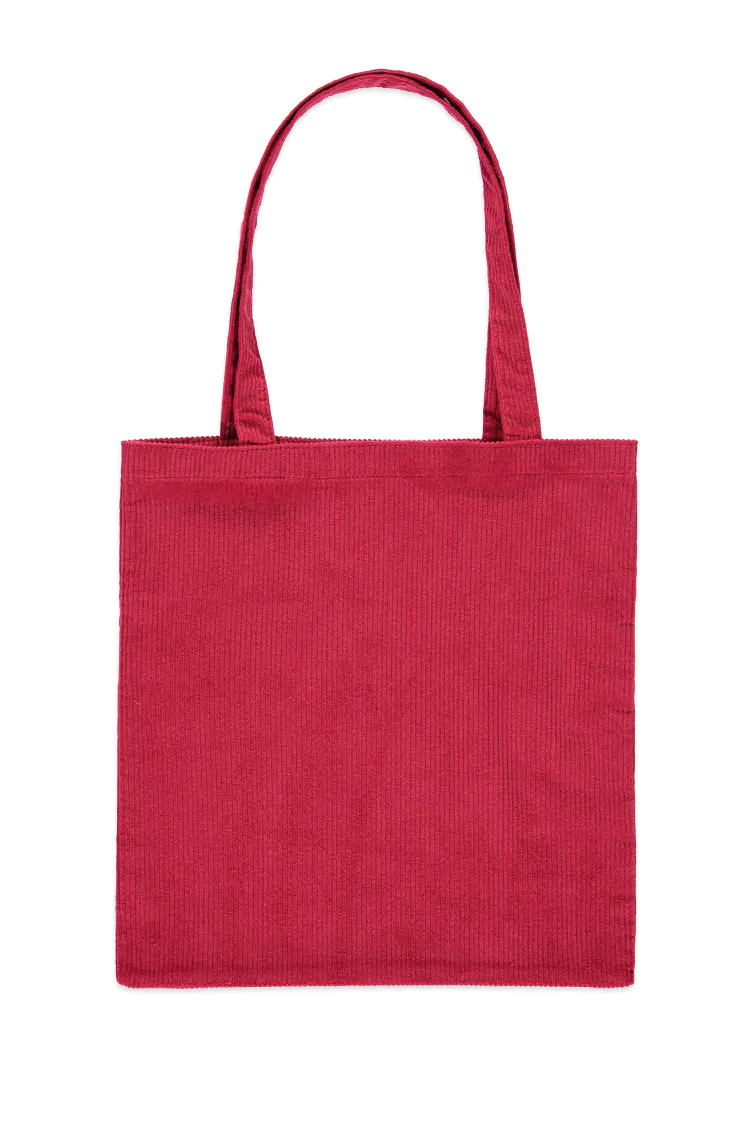 Corduroy Tote Bag - Red